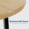 47" Round Dining Table, Industrial Dinner Table for 4 to 6, Circle Kitchen Table for Dining Room, Kitchen （No Chairs） - 4 of 4