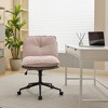 360° Rolling Swive Elegant Design Computer Chair Oversize Seat Cirss Cross Chair with Wheels - 2 of 4
