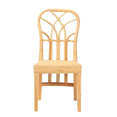 Monaco Brown Mahogany and Cane Dining Chair
