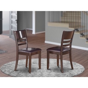 HomeStock Seaside Serenity Dining Chair Wooden Seat, Set of 2 - 1 of 3
