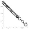 Black Bow Jewelry Sterling Silver & Black Plated Triple Strand Bead Bracelet, 7.5-8.5in - 4 of 4