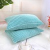 PiccoCasa Home Soft Corduroy Corn Striped Pillow Cases Covers with Zipper 2 Pcs - 3 of 4