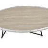 ChicFurnit Coffee Table Weathered Gray Oak and Metal Finish Modern Stylish Design for Living Room, Black, 52"*27"*3" - 3 of 4