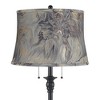360 Lighting Dyna 58" High Black and Gray Swirl 2-Light Floor Lamp - 2 of 4
