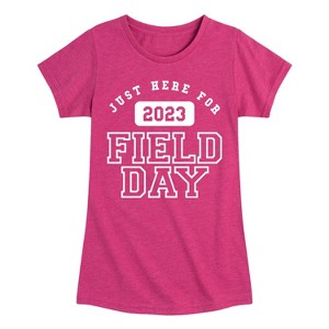 Girls' - Instant Message - Here For Field Day Fitted Short Sleeve Graphic T-Shirt - 1 of 4
