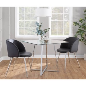 Set of 2 Fran Contemporary Dining Chairs - LumiSource - 1 of 4