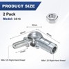 Unique Bargains Carbon Steel Self-lubricating Durable Rod End Bearings 2 Packs - 3 of 4