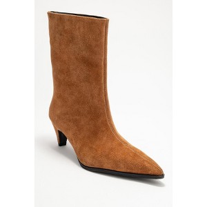 Aleo - Cognac Suede Leather Pointed Toe Boot (Women) taupe  9 Forever & Always Shoes US - 1 of 4