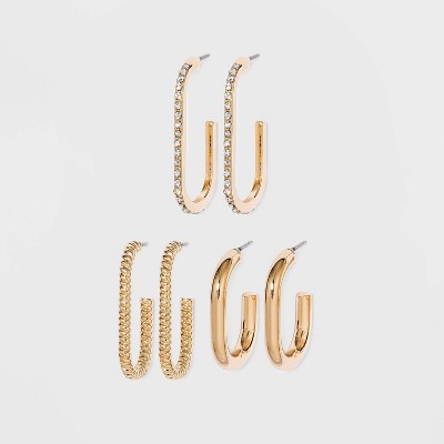 SUGARFIX by BaubleBar Gold Huggie Hoop Earring Set - Gold