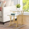 unipaws Marble Nesting Coffee Tables Set of 2 - 2 of 4