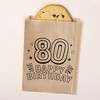 Big Dot of Happiness Adult 80th Birthday Kraft Brown Paper Treat Bags, Birthday Individual Greaseproof Brown Paper Sandwich Cookie Bags - 25 Count - 2 of 4