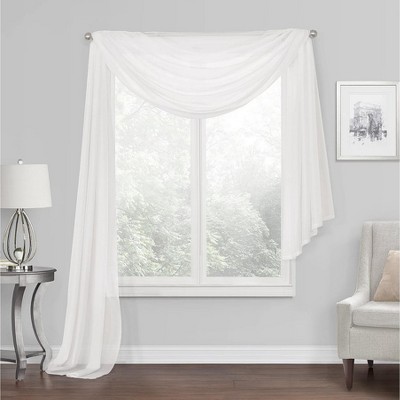 White curtain deals scarf