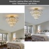 Dolonm Gold Crystal Chandeliers, Round Semi Flush Mount Chandelier Light Fixture,Large Contemporary Luxury Ceiling Lighting - 4 of 4