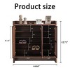 44.9" Modern Freestanding Shoe Cabinet with Louver Doors & Adjustable Shelves for Entryway Hallway-3irtyhousy - 4 of 4
