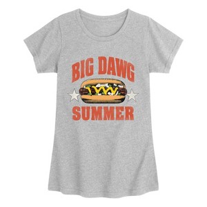 Girls' Instant Message Big Dawg Summer Fitted Short Sleeve Graphic