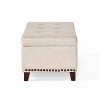 NicBex Modern 50.85" Storage Bench Wood Accent Stools with Nailhead Trims and Button Tufted for Bedroom and Entryway - 4 of 4
