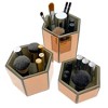 OnDisplay Tressa Set of 3 Hexagon Mirrored Trays for Makeup/Cosmetics, Brushes, Office, Jewelry and Accessories - 3 of 4