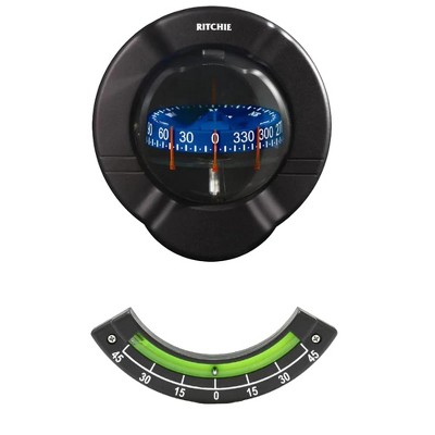 Ritchie Navigation Venture SR-2 Sailboat Compass with Clinometer - Bulkhead Mount - Model 3930998