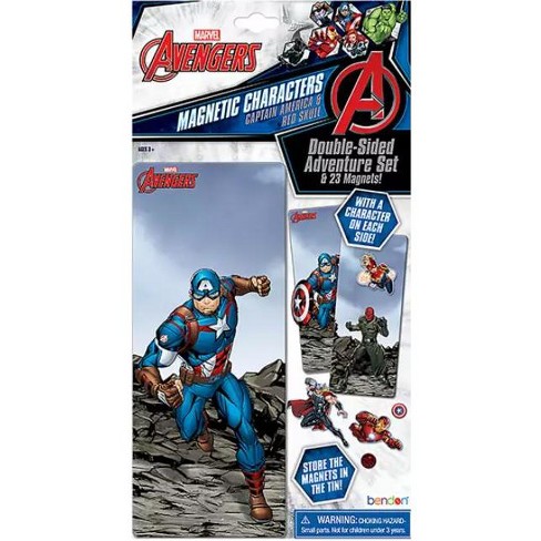 Bendon Captain America Magnetic Doll Tin Includes Magnetic Accessories Ages 3 And Up Target