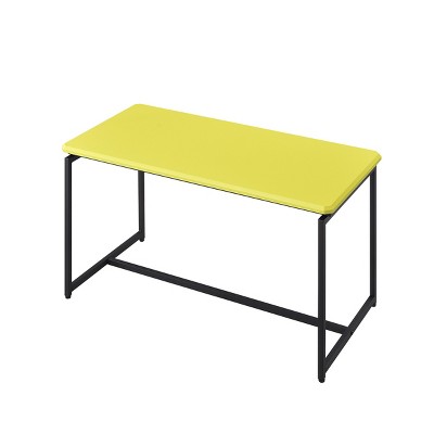 Syemin End Tables 3 Piece Yellow Coffee Table and End Table Set, Side Tables Living Room, Narrow Side Table, Yellow, 19"*39.5"*18.5"