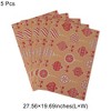 Unique Bargains Gift Wrap Paper Christmas Yellow Kraft 27.56"x19.69" 5 Pcs - 3 of 4