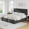 ODK Linen Upholstered Platform Bed Frame with 4 Storage Drawers, Adjustable Headboard, Wooden Slats Support, No Box Spring Needed - 2 of 4