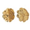 Set of 2 Floral Wall Accents Gold - A&B Home: Resin Botanical Art, Modern Decor with Hanging Loops - image 3 of 4