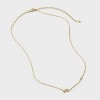 14K Gold Dipped Cubic Zirconia Initial Necklace - A New Day™ - 3 of 4