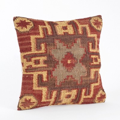 Saro Lifestyle Kilim Design Down Filled Throw Pillow