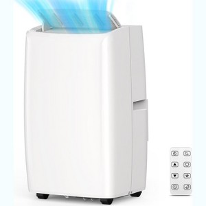 14,000 BTU Portable Air Conditioner, 4-in-1 AC for Rooms 450-700 Sq.Ft, Cool/Fan/Dry/Sleep Modes, LED Display, Auto Swing, Remote & Window Kit, White - 1 of 4