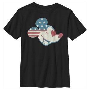 Boy's Disney Mickey Americana Flag T-Shirt - 1 of 4