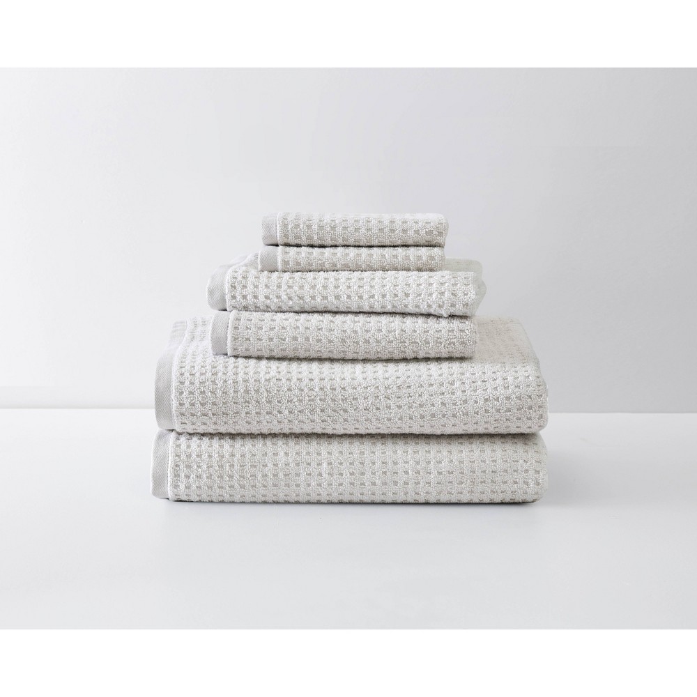 6pc Northern Pacific Bath Towel Set Cream - Tommy Bahama: Cotton Terry, Oeko-Tex Certified, Lightweight