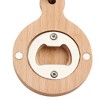 Unique Bargains Bottle Opener Magnetic Wood Round Handle Magnet Wood Light Brown 2.36"x3.35"x0.47" 1 Pcs - 4 of 4