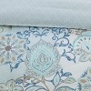 TopComfy Bedding Sets 8 Piece Cotton Floral Printed Reversible Comforter Set Queen Cotton Fabric Floral For Bedrooms, Blue, 23.62"*18.9"*13.39" - 4 of 4