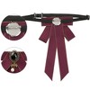 INSPIRE CHIC Women's Rhinestone Ribbon Pre-tied Brooch Bow Ties - 3 of 4