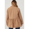 Women's Peplum Button Up Shirt - Hayden LA - 4 of 4