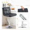 JIONJOY Faux Leather Swivel Adjustable Height Bar Stool Set of 2 - 4 of 4