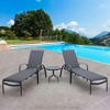Courtyard Casual Santa Fe 3 pc Chaise Lounge Set  Includes one 20" End Table and two Chaise Loungers - 2 of 4