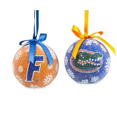 Evergreen University of Florida LED Boxed Christmas Ornament Set