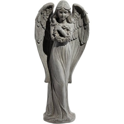 John Timberland Victorian Outdoor Statue 25" High Standing Angel for Yard Garden Patio Deck Home Entryway Hallway