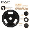 CAP Barbell 2" Olympic Pro Rubber Coated Cast Iron Plate - Black - 3 of 4