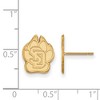 Black Bow Jewelry 10k Yellow Gold South Dakota Coyotes NCAA Post Earrings - 2 of 3