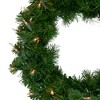 Northlight 16" Deluxe Windsor Pine Artificial Christmas Wreath - Clear Lights - 2 of 4
