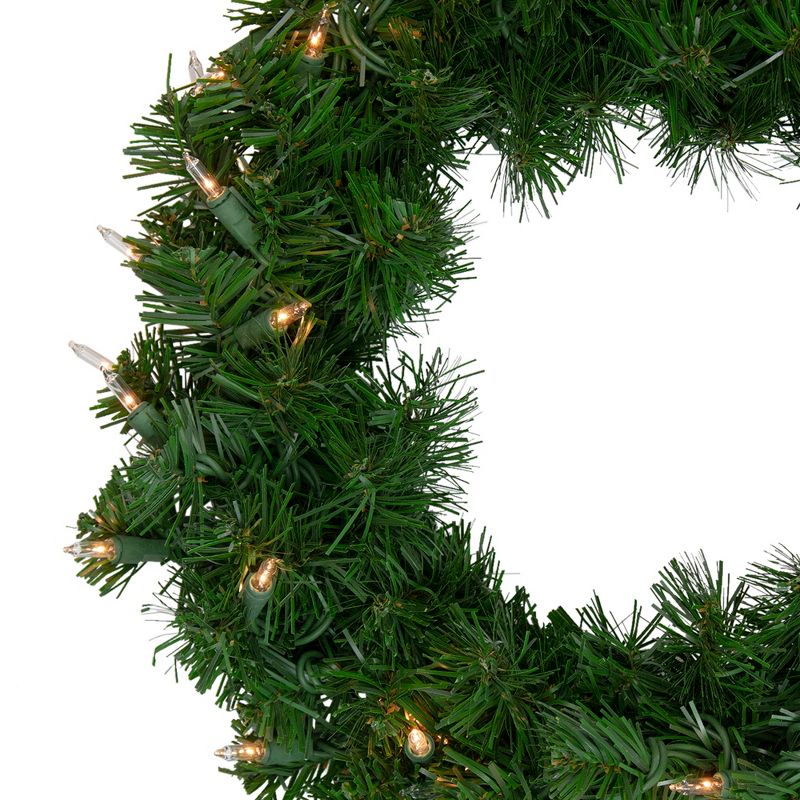 Northlight 16" Deluxe Windsor Pine Artificial Christmas Wreath - Clear Lights, 3 of 7