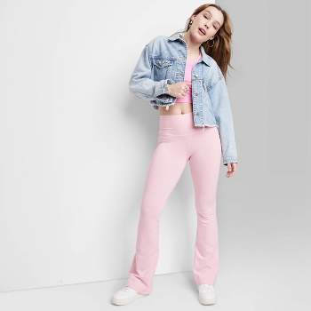 Girls' Cozy Flare Pants - Art Class™ Light Off-white M : Target