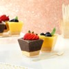 Blue Panda 200-Pack Gold Glitter Square Dessert Cups with Spoons, 100 Disposable Mini Dessert Shooter Cups with 100 Spoons for Appetizers, 2 oz - 2 of 4