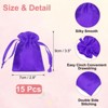 Unique Bargains Satin Drawstring Party Favor Bags Gift Bags for Birthday Candy - 2 of 4