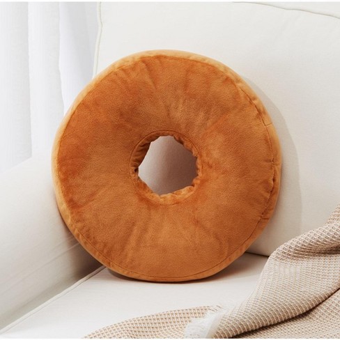 DanceeMangoo Donut Pillow Round Decorative Pillows,15.7 Funny Doughnut  Shaped Throw Pillows for Couch,Boucle Pillow Cute Donut Shaped Pillows for