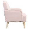 CAVINAS Classic Accent Chair with Nailhead Trim and Wooden Legs, Upholstered Armchair Lounge Chair for Bedroom, Living Room - 2 of 4