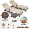 Outdoor Chaise Lounge Chairs Set of 2, All-Weather Rattan Patio Loungers with 5-Position Adjustable Backrest and Removable Cushions - 4 of 4